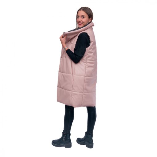 LBM ART műbőr mellény, púder, one size