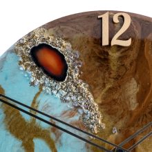 Zöld Barna ResinArt Óra 40 cm