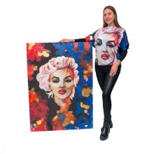 LBM ART denevér ujjú pulóver, Marilyn mintázattal, one size