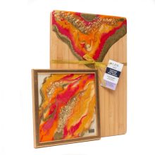 LBM ART nagy kínálódeszka + ResinArt kép szettben