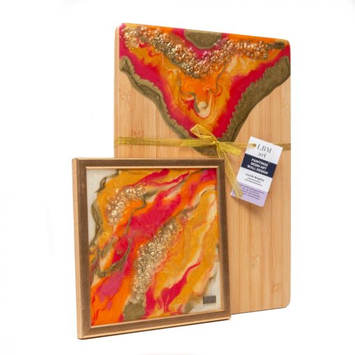 LBM ART nagy kínálódeszka + ResinArt kép szettben