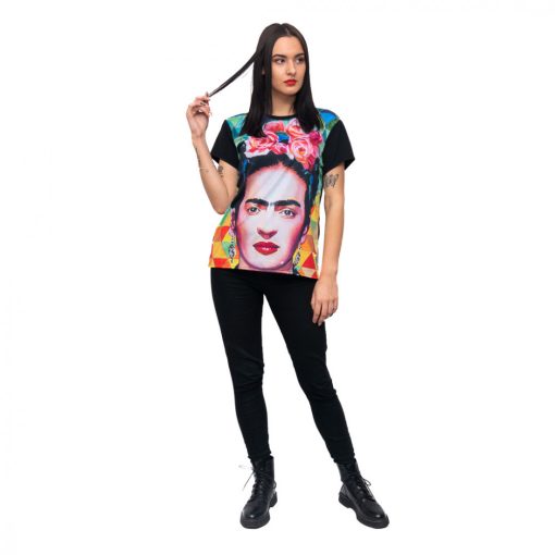 LBM ART póló, színes, Frida mintázattal, one size 