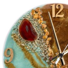 Zöld Barna ResinArt Óra II 30 cm