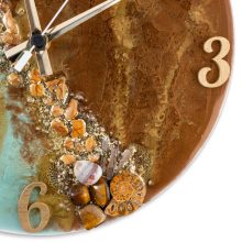 Zöld Barna ResinArt Óra II 30 cm