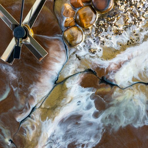 Barna Arany ResinArt Óra 30 cm