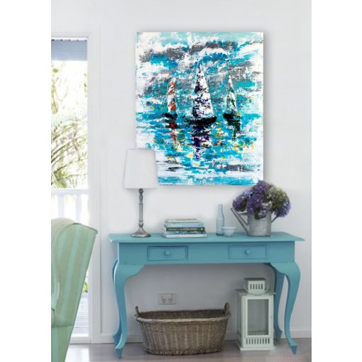 LBM Art Vitorlások - művészi nyomat -  több méret - 40 cm x 50 cm