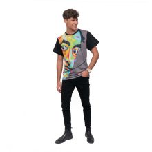 LBM ART férfi póló, szürke, Dali mintázattal