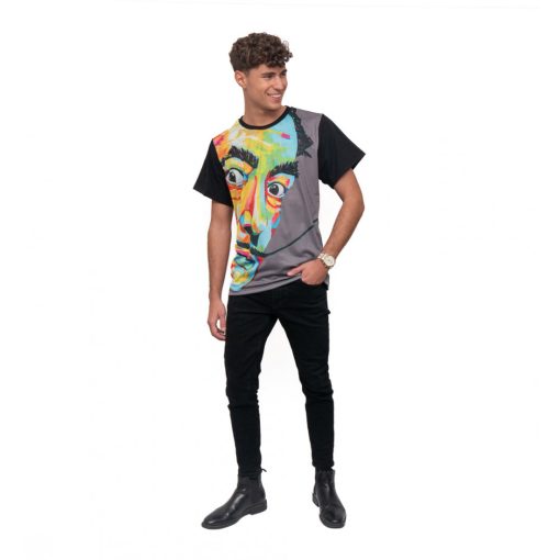 LBM ART férfi póló, szürke, Dali mintázattal