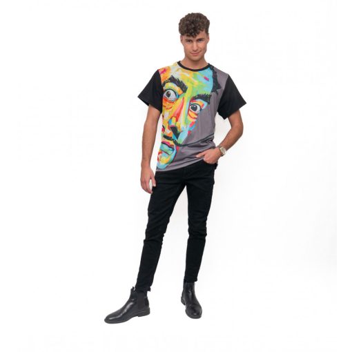 LBM ART férfi póló, szürke, Dali mintázattal