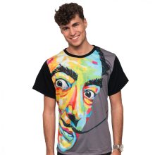 LBM ART férfi póló, szürke, Dali mintázattal