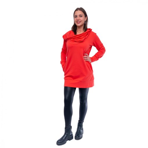 LBM ART kapucnis pulóver, korall, one size