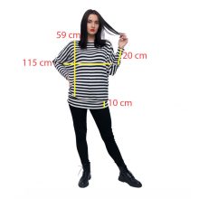 LBM ART denevér ujjú pulóver, fekete, Buddha mintázattal, one size