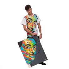 LBM ART férfi póló, fehér, Dali mintázattal