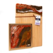 LBM ART nagy kínálódeszka + ResinArt kép szettben