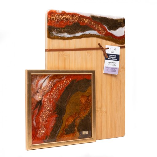 LBM ART nagy kínálódeszka + ResinArt kép szettben