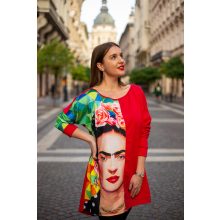 LBM art Frida kollekció, mintás pulóver, piros, one size