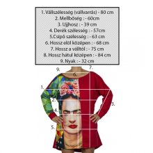 LBM art Frida kollekció, mintás pulóver, piros, one size