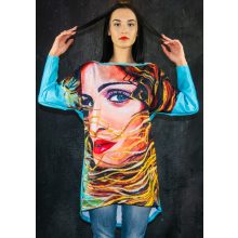 LBM Art Madonna kollekció, mintás pulóver, kék, one size