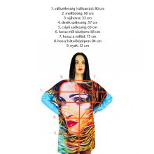 LBM Art Madonna kollekció, mintás pulóver, kék, one size