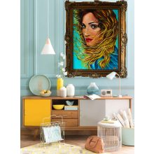 LBM art Madonna türkiz művészi vászon nyomat, több méret