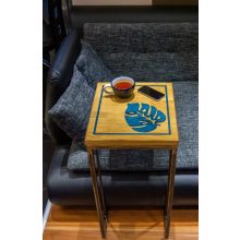 LBM Art ipari stílusú Resinart asztalka